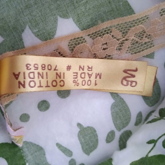 Andrew & Co White and Green Floral Dress Size Medium - Picture 4 of 4